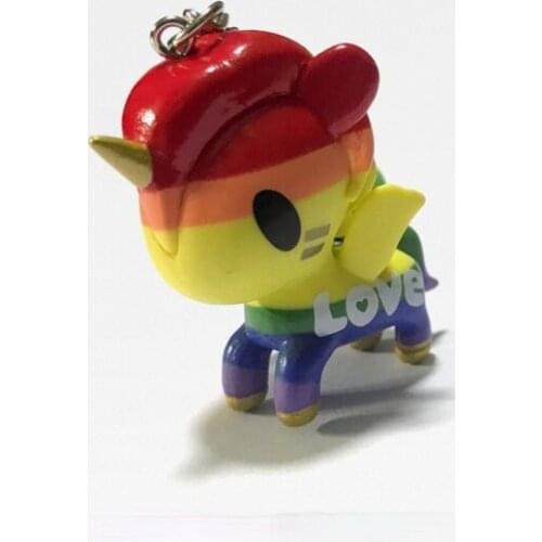 2021 New Creative PVC Material Key Chain Cute Colorful Unicorns Key Chain for Woman Keychain Charms Jewelry Wholesale