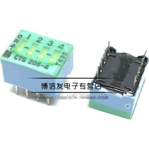 Original new 100% 206-4ST 4P dial code switch 4 bit 2.54mm pin distance