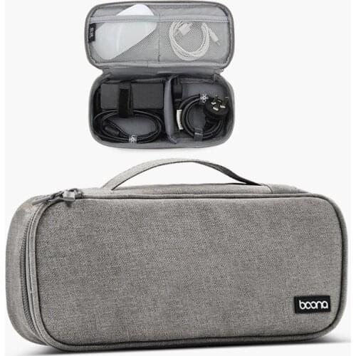 1 Piece Gray Storage Mouse Bag Durable Multi-function Oxford Hand-held Bags for Data Cable Charger Mouse Memory Card Gift
