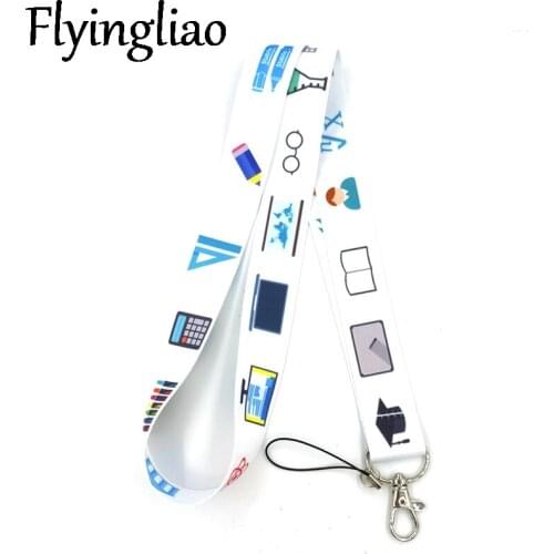 Education School University Stationary Neck Strap Lanyards ID badge card holder Mobile Phone Strap Gift Ribbon webbing necklace