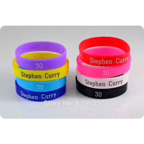 10x Stephen Curry #30 Basketball MVP Superstar wristband silicone bracelet Fashion Sport jewelry
