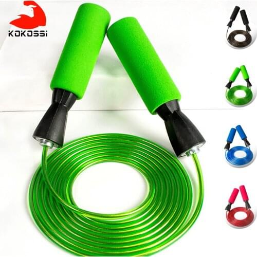 KoKossi Skipping Rope Steel Wire Training Sports Exercise Body Building Fitness Equipment Outdoor Wire Rope Bearing Jumping Rope