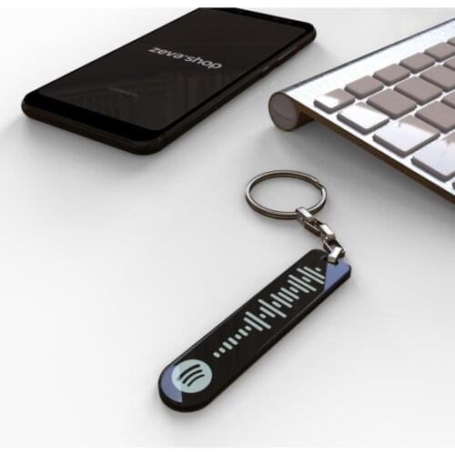 Special Spotify Barcoded Key Chain personalized şarkınızla loved ones give gift