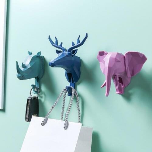 Stereoscopic Animal Head Hook Simple Modern Creative Decorative Animal Coat Hanger Hooks Decorative Wall Craft Dropshipping