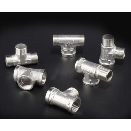 1/2 inch Internal External Thread Water Pipe Connector Stainless Steel Interface Angle Valve Accessories Household Tube Adapter