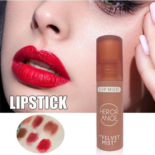 High Quality 6 Colors Velvet Lipstick Vivid Colour Non-Stick Cup Long Lasting Lip Glosses for Women Girl