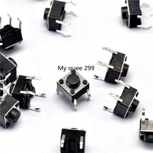 100PCS/LOT 6*6*5MM touch button touch micro switch 6 * 6 * 5 mm 4 feet foot 6X6 button