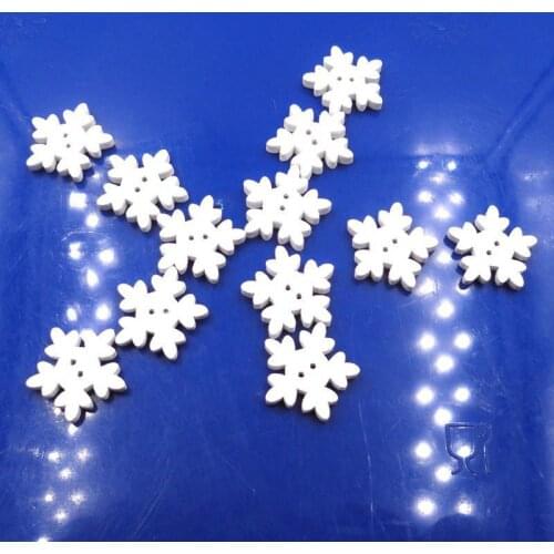 18mm White Color Snowflake Shape Button Flatback Fit Sewing and Scrapbook DIY Sewing Accessories 100pcs/lot