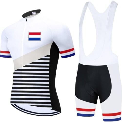 Retro 2021 Men Short Sleeve Team Nederland Offroad Downhill Jersey Clothing Set Cycling Jersey Motorcycle Motocross Cycling Set
