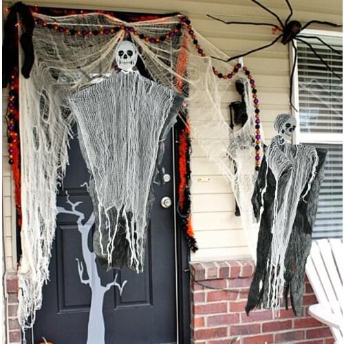 98cm Halloween Hanging Ghost Skull Horror Props For Home Bar Haunted House Hanging Decor Grim Reaper Halloween Skeleton Pendants