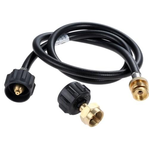 Propane Refill Adapter with Hose Replacement for QCC1/Type1 Tank Connects 1 LB Bulk Portable Appliance to 20 lb Propane Tank