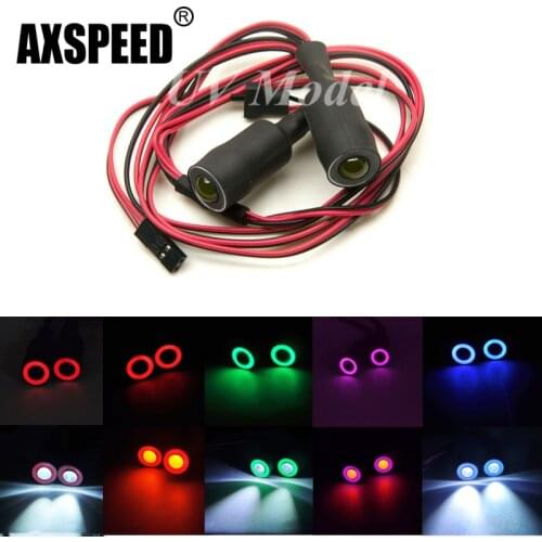 AXSPEE 2LED RC Car Lights 4.2v-6v Light Set Headlight headlamps For 1/10 RC Model Car Truck 5mm/8mm/10mm Diameter LED RC Car Led