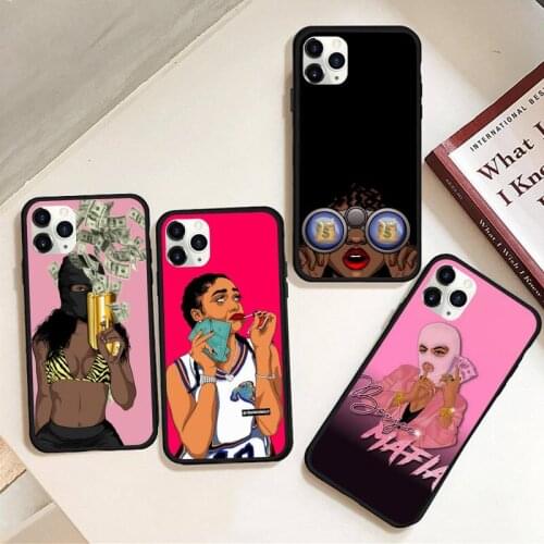 Pop art girl with cash Phone Case Rubber for iPhone 12 pro max mini 11 pro XS MAX 8 7 6 6S Plus X 5S SE 2020 XR case