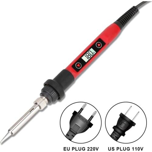 60W Adjustable Temperature Electric Soldering Iron Handle Heat Pencil LCD Display Soldering Iron Welding Repair Tools 220V/110V