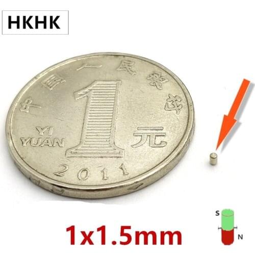 HKHK 100 200 PCS mini magnet Dia.1x1.5 mm mm mini magnet encoder 1mm x 1.5 mm strong magnetic standard 1x1.5 mm