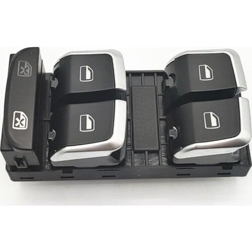 Chrome Driver Side Electric Master Window Control Button Electric Door Glass Lifter Switch For A4 S4 Q5 B8 Allroad 8KD959851A