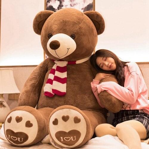 Hot New Big Size Of 100cm High Quality Stuffed Lovers Teddy Bear Toys Big Hugs Bear Doll Lovers / Christmas Gifts Birthday Gift
