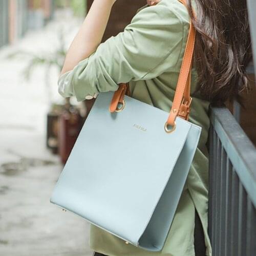 Fashion Ladies Large Capacity Vintage Solid Color Designer Shoulder Bag Top Handle Main Women Fashion Brand Female Purse