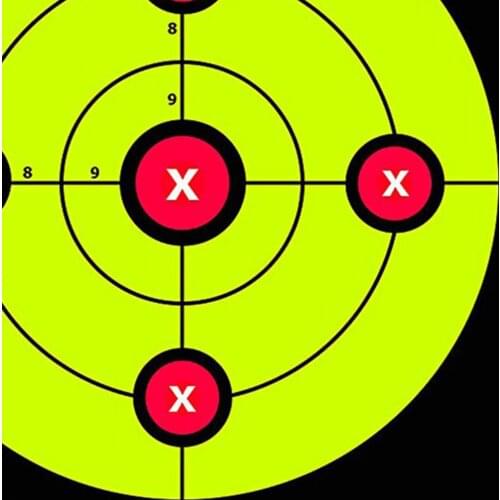 Set Of 10 Reactive Target Stickers Fluorescent Green 20cm SUPER HIGH VISIBLE