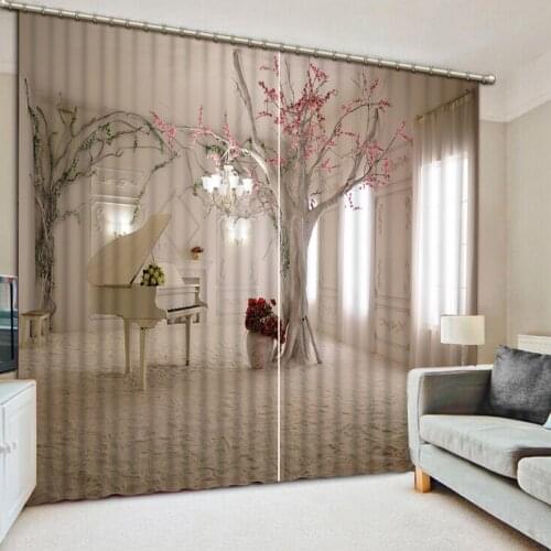 NoEnName_Null Lifelike Fine Room 3D Printing Curtains Expand the Space Curtains full Shade Bedroom Living Room Curtains CL-040