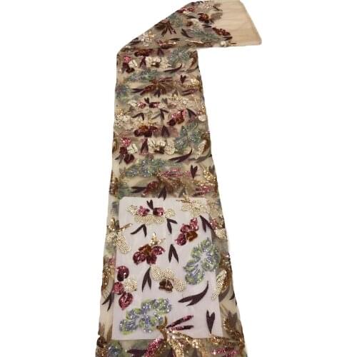 New exquisite multi-color sequins high-quality embroidered tulle lace, suitable for fashionable ladies' skirts