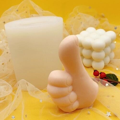 New Great Gesture modeling aroma candle mold Creativity Thumbs Good Praise Approval Silicone Molds soap candle making supplies