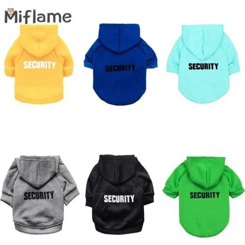 Miflame Letter Printed Dog Clothes For Small Dogs Hoodies Schnauzer Spitz Casual Puppy Clothing Solid Pet Dog Hooded Sweatshirts