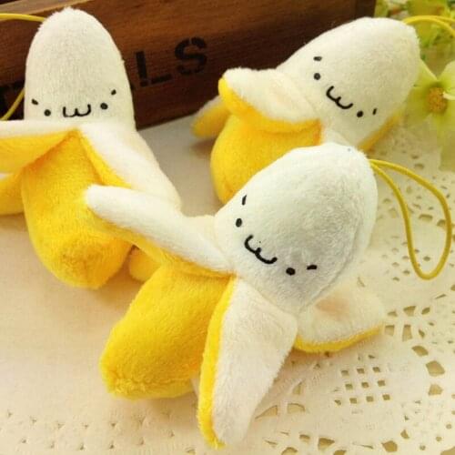 Cute Cell Phone Strap Charm Mobile Phone banana Plush Doll Phone Strap Pendant Cellphone Decoration Accessories