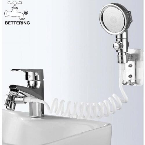 Faucet External Shower Hand Set Toilet Faucet Filter Suit Handheld Flexible Showerhead Removable Bathroom Wash Hair Water Saving