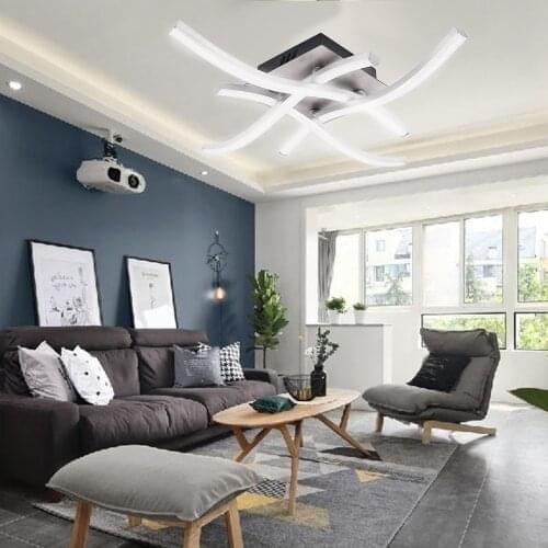 24W 18W LED Ceiling Light LED Lamp AC85-265V Modern Led Panel Ceiling Lamp Forked Shaped 3/4 Lights for Bedroom Living Room