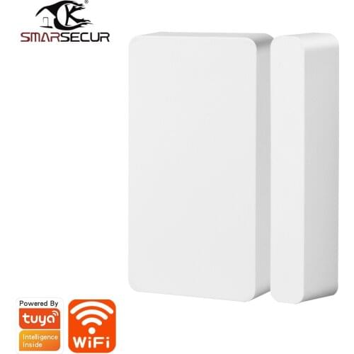 Tuya WiFi Door Sensor Alarm Closed Detectors Magnetic Switch Window Compatible with Alexa Google Assistant Home Security