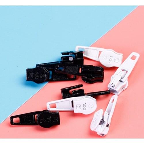 10 Pieces #3 Metal Zipper Head Universal Repairing Replacement Kit Reverse Installation Nylon Zip Bag Clothing Sewing Accessory