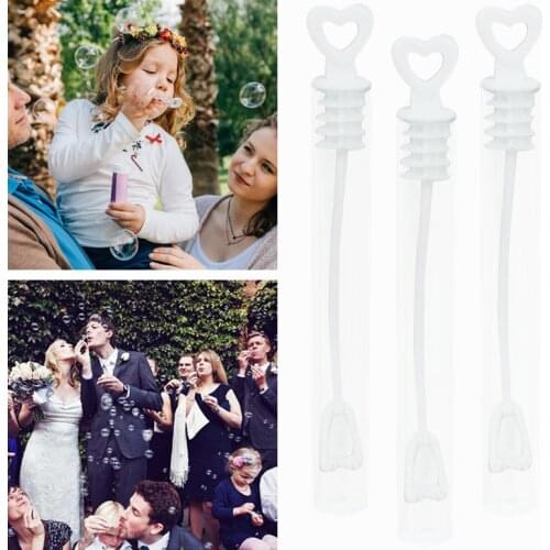 10pcs Love Heart Wand Tube Bubble Soap Bottle Wedding Playing Fun Bubble Toy Compact Portable Carry Convenient Party Supplies 7z