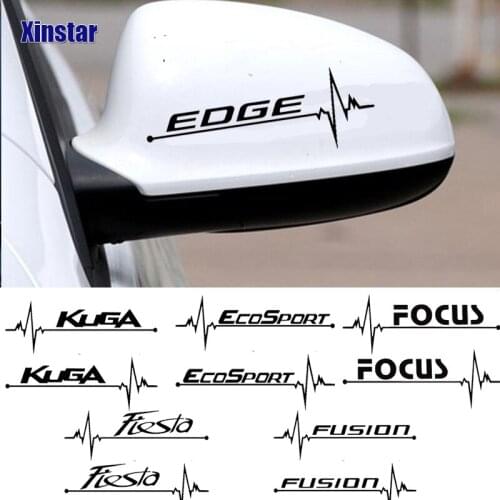 2pcs Car rearview mirror sticker for Ford Fiesta Mondeo Fusion Escape Edge Ecosport Kuga