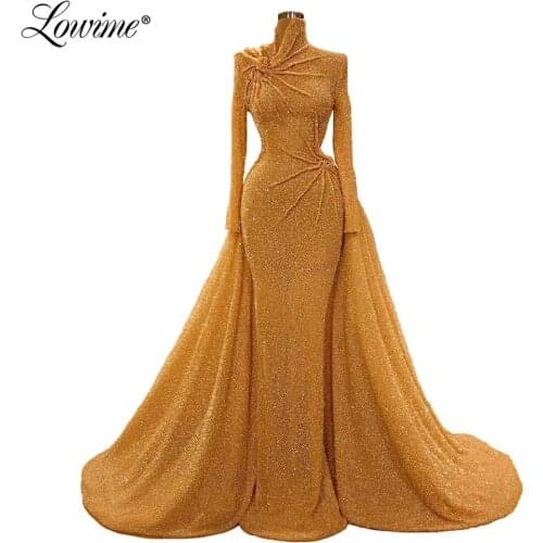 2020 Couture Beads Moroccan Formal Kaftans Middle East Women Evening Dress Muslim Turkish Arabic Mermaid Party Gown Abendkleider