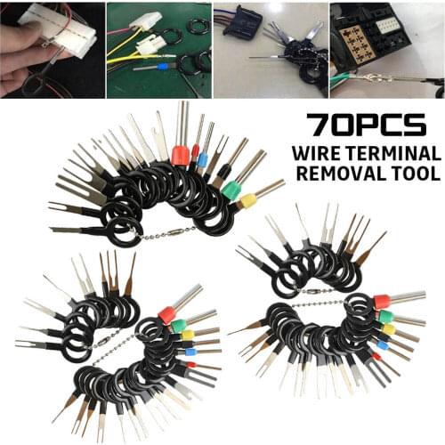 70Pcs Car Wire Terminal Removal Tool Kit Wiring connector Pin Extractor Puller Car Repair Tools Auto Accessories