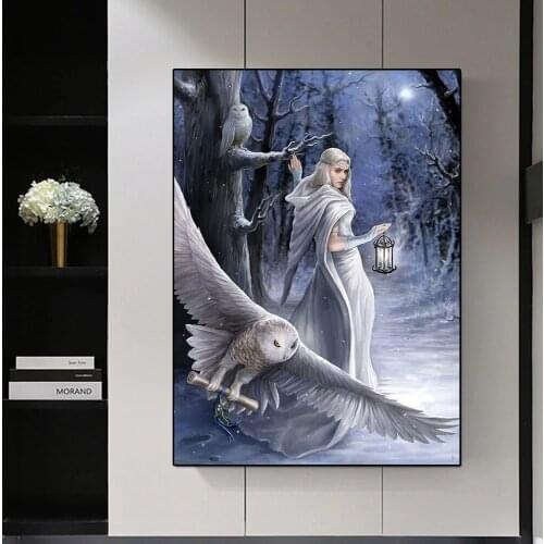 Diamond Painting DIY 5D Eagle and beauty Diamond Embroidery Mosaic Full Round Drill Cross Stitch living Home Decoration gift