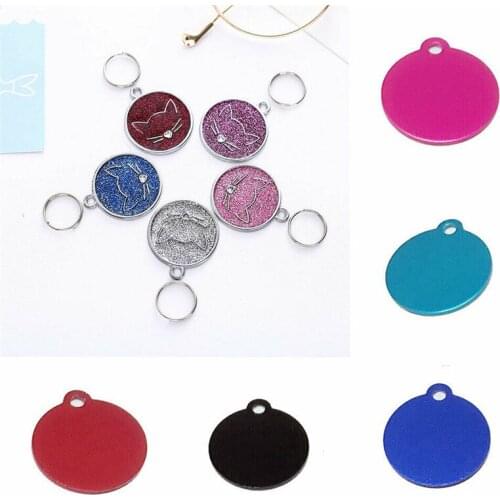 Brand New Engraved Pet Tags Aluminium Dog Cat ID 10 Colours Engraving Anti-Lost Identity Card