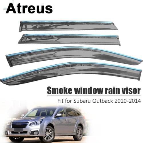 Atreus For Subaru Outback 2010 2011 2012 2013 2014 Car Accessories Door Smoke Window Sun Rain Visor Wind Deflectors Guard Shield