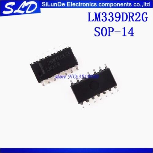 Free Shipping 100pcs/lot LM339DR2G LM339DG LM339 SOP14 new original