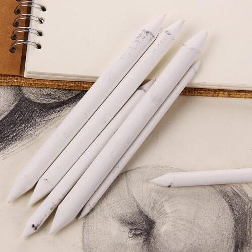 6pcs Pastel Charcoal Blender Paper Stumps Tortillon Sketch Drawing White Pen Office School Drawing Painting Craft