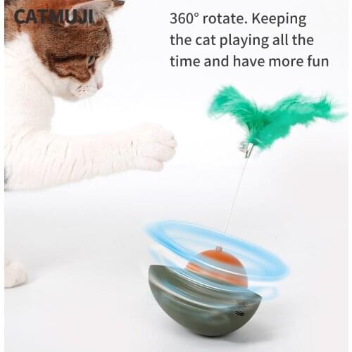 CATMUJI Cat Tumbler Toy Interactive Cat Toy Cat Teaser Entertainment Exercise for Indoor Cats Supplies Pets Funny Pet Products