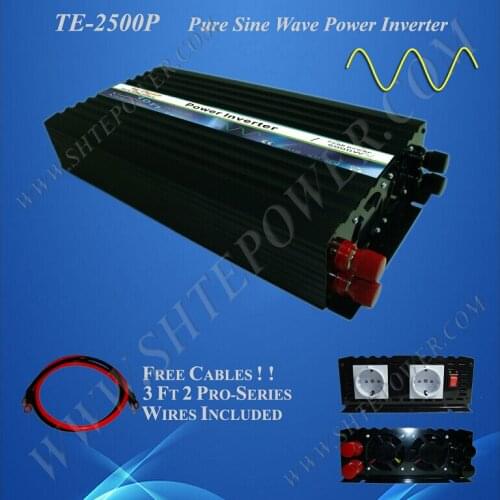 Ce and rohs pure sine wave off grid full power 2500w power inverter dc 12v ac 220v