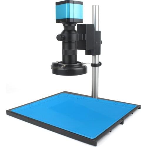 38MP 2K HDMI USB Digital Video Monocular Microscope Camera Continus Zoom130X C-Mount Soldering Mobile Phone Repair Tools