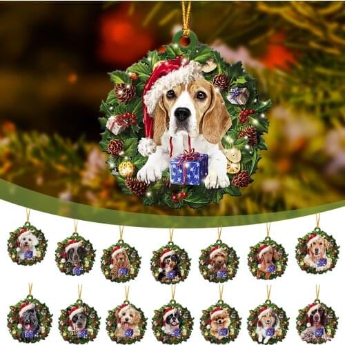 2021 Wooden Christmas Tree DIY Pendant Tag Christmas Ornaments Hanging Decoration Gift Product Personalized Permanent Pattern