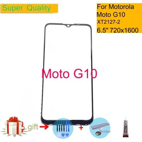 For Motorola Moto G10 XT2127-2 Touch Screen Front Outer Glass Panel Lens For Moto G10 LCD Front Replacement
