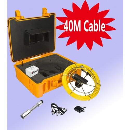 40M Cable IP68 Waterproof Underwater Pipe Sewer Clean Endoscope Inspection Camera Equipment With DVR 23MM Lens