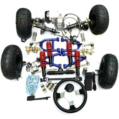 GO KART KARTING ATV UTV Front Swingarms Rear Axle 60V 1000W Motor Rack Wheel Pinion Tie Rod With 7 Inch Wheels