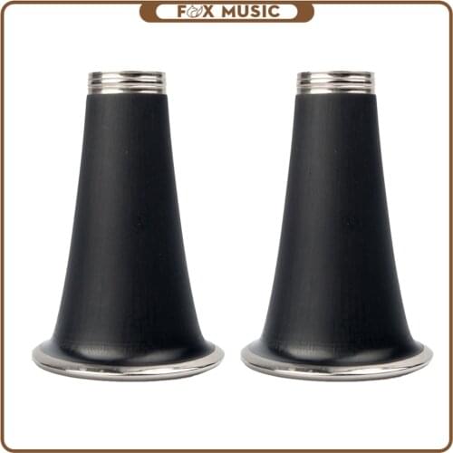 2PCS Clarinet Trumpet 11.5x7.9x3.16cm ABS Plastic Black Clarinet Bell Replacement Accessory Bb Trumpet Instrument Parts