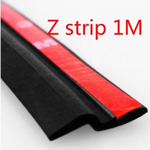 Z type adhesive car rubber seal Sound Insulation ,3M car door sealing strip weatherstrip edge trim noise insulation